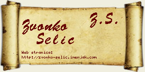Zvonko Selić vizit kartica
